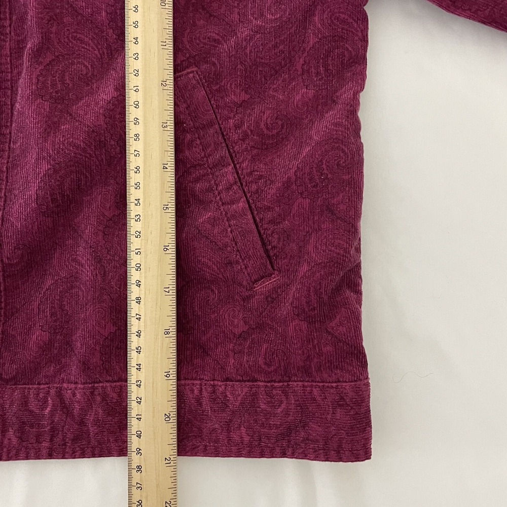 Tommy Hilfiger Jacket Womens Medium M Golf Corduroy Pink Magenta Button Up - Picture 6 of 7